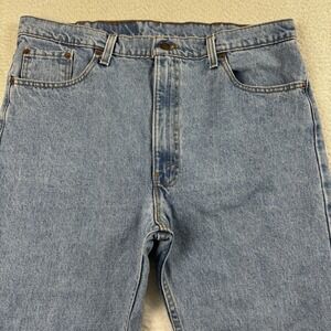 Levi Jeans Men's 37x25 Blue 505 Straight Leg Light Wash 90s USA‎ Denim Vintage